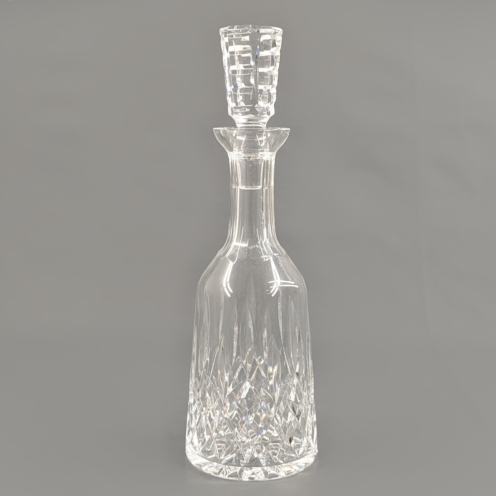 Waterford Lismore Crystal Wine Decanter with Stopper Clear Glass 12.75 Inch